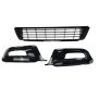 Original VW R-Line Gitter Set Polo 6R 6C schwarz glänzend