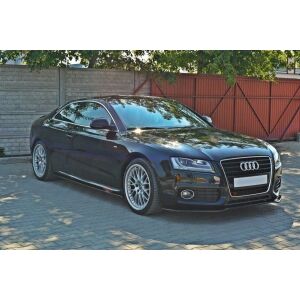 Maxton Design Seitenschweller Ansatz für Audi S5 / A5 / A5 S-Line 8T / 8T FL schwarz Hochglanz
