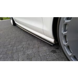 Maxton Design Seitenschweller Ansatz für Audi S6 / A6 S-Line C7  schwarz Hochglanz