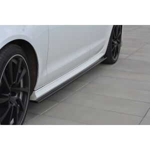 Maxton Design Seitenschweller Ansatz für Audi A6 C7 S-line/ S6 C7 Facelift schwarz Hochglanz