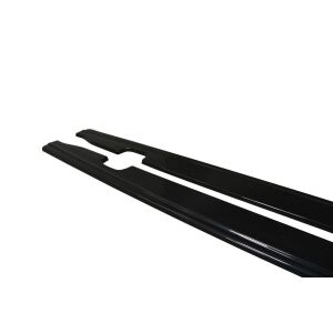 Maxton Design Seitenschweller Ansatz für Audi A6 C7 S-line/ S6 C7 Facelift schwarz Hochglanz