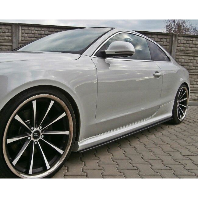 Maxton Design Seitenschweller Ansatz für Audi RS5 8T / 8T FL  schwarz Hochglanz
