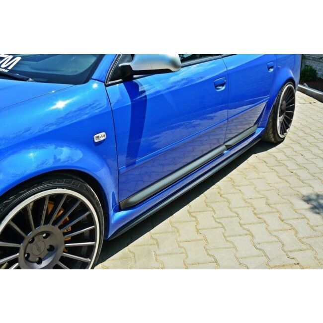 Maxton Design Seitenschweller Ansatz für Audi RS6 C5 schwarz Hochglanz