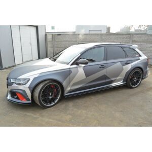 Maxton Design Seitenschweller Ansatz für Audi RS6 C7 / C7 FL schwarz Hochglanz