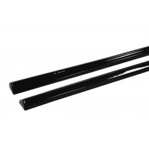 Maxton Design Seitenschweller Ansatz für Audi S3 / A3 S-Line 8V / 8V FL Sportback schwarz Hochglanz