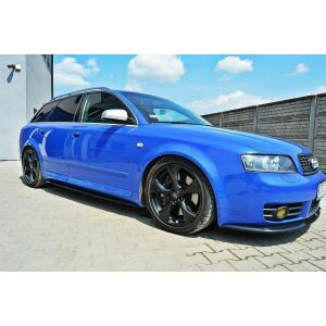 Maxton Design Seitenschweller Ansatz für Audi S4 / A4 / A4 S-Line B6 / B7  schwarz Hochglanz