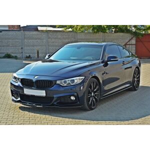Maxton Design Seitenschweller Ansatz für BMW 4er F32 M Paket schwarz Hochglanz