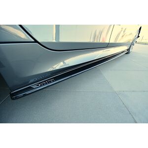 Maxton Design Seitenschweller Ansatz für BMW 5er E60/61 M Paket schwarz Hochglanz