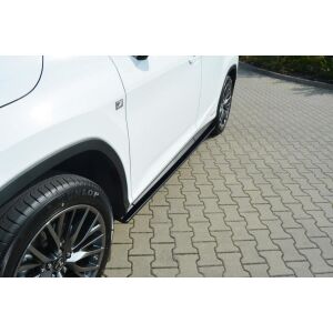 Maxton Design Seitenschweller Ansatz für Lexus RX Mk4 schwarz Hochglanz