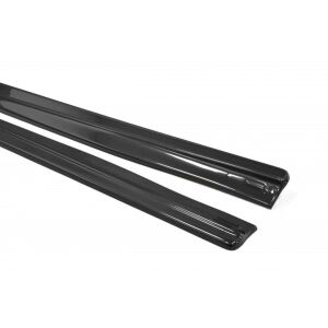 Maxton Design Seitenschweller Ansatz für MERCEDES CL-KLASSE C215 schwarz Hochglanz