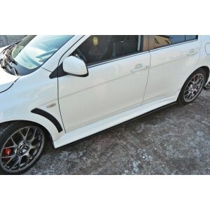 Maxton Design Seitenschweller Ansatz für Mitsubishi Lancer Evo X schwarz Hochglanz