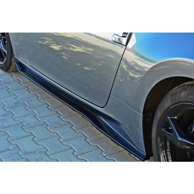 Maxton Design Seitenschweller Ansatz für Nissan 370Z schwarz Hochglanz