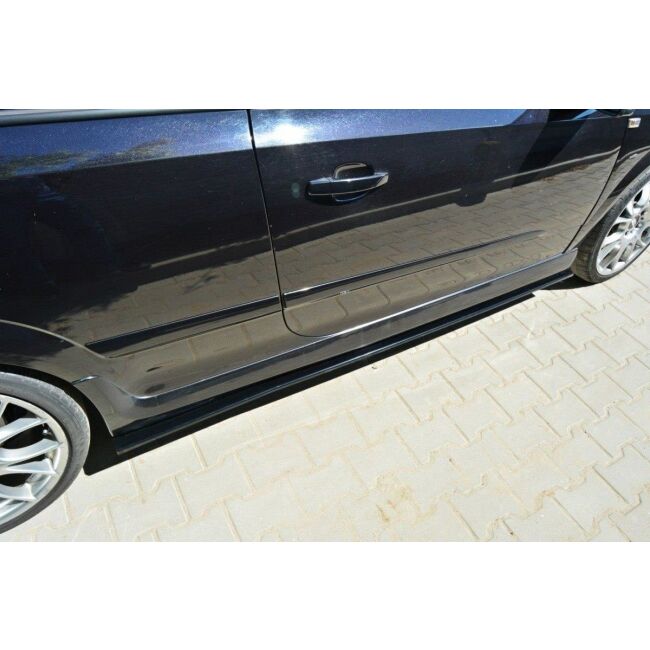 Maxton Design Seitenschweller Ansatz für OPEL ASTRA H (FOR OPC / VXR) schwarz Hochglanz