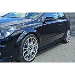 Maxton Design Seitenschweller Ansatz für OPEL ASTRA H (FOR OPC / VXR) schwarz Hochglanz