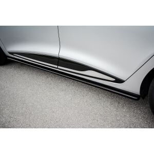 Maxton Design Seitenschweller Ansatz für Renault Clio Mk4 schwarz Hochglanz