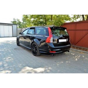 Maxton Design Seitenschweller Ansatz für VOLVO V50F R-DESIGN schwarz Hochglanz