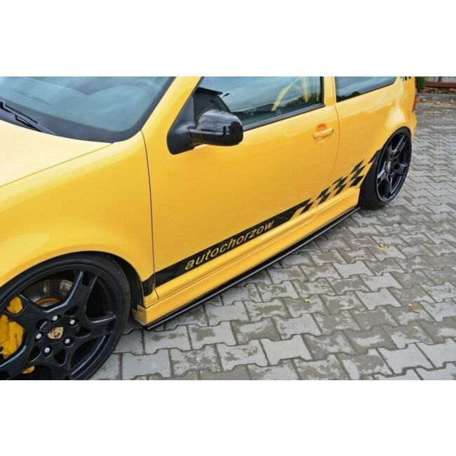Maxton Design Seitenschweller Ansatz für VW GOLF 4 R32 schwarz Hochglanz
