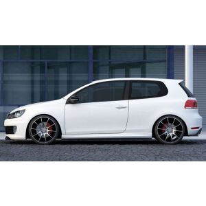 Maxton Design Seitenschweller Ansatz für VW GOLF 6 GTI 35TH / R20 schwarz Hochglanz