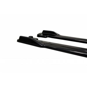 Maxton Design Seitenschweller Ansatz für V.1 / V1 für VW Golf 7 R / R-Line Facelift schwarz Hochglanz