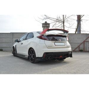 Maxton Design Heckdiffusor Ansatz für HONDA CIVIC IX TYPE R schwarz Hochglanz