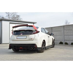 Maxton Design Heckdiffusor Ansatz für HONDA CIVIC IX TYPE R schwarz Hochglanz