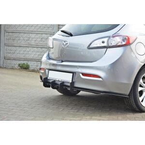 Maxton Design MAZDA 3 MK2 SPORT (vor Facelift) Heckdiffusor Ansatz für Heckschürze für & Heck Ansatz Flaps Diffusor für