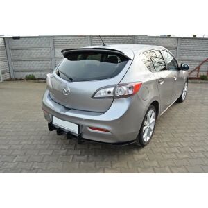 Maxton Design MAZDA 3 MK2 SPORT (vor Facelift) Heckdiffusor Ansatz für Heckschürze für & Heck Ansatz Flaps Diffusor für