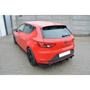 Maxton Design SEAT LEON III CUPRA Heckdiffusor Ansatz für Heckschürze für & Heck Ansatz Flaps Diffusor für