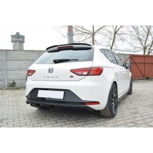 Maxton Design Heckdiffusor Ansatz für SEAT LEON III FR schwarz Hochglanz