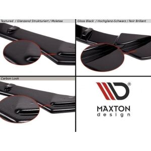 Maxton Design Front Ansatz für Ford Focus RS Mk1 schwarz Hochglanz