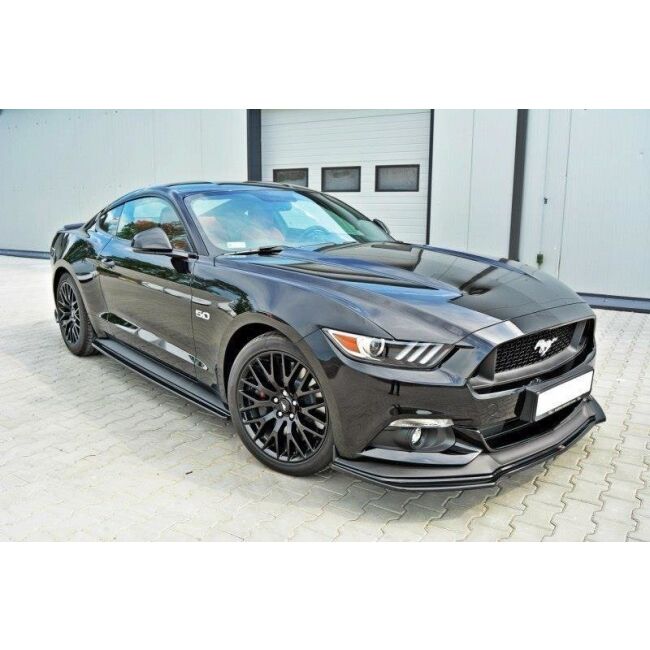 Maxton Design Front Ansatz für Ford Mustang GT Mk6 schwarz Hochglanz