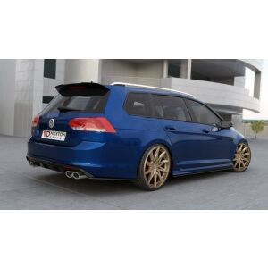 Maxton Design Spoiler CAP für VW Golf 7 / 7 Facelift R / R-Line Kombi schwarz Hochglanz