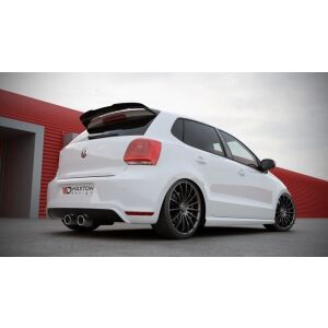 Maxton Design Spoiler CAP für VW POLO MK5 (R WRC LOOK) schwarz Hochglanz