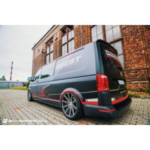 Maxton Design Spoiler CAP für VOLKSWAGEN T6 schwarz Hochglanz