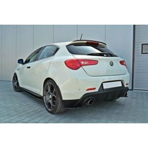 Maxton Design Heck Ansatz Flaps Diffusor für ALFA ROMEO GIULIETTA schwarz Hochglanz