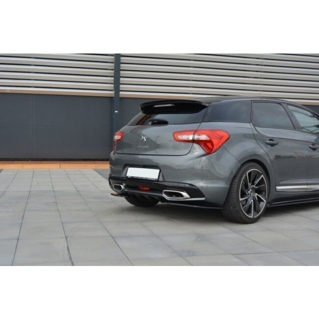 Maxton Design Heck Ansatz Flaps Diffusor für CITROEN DS5 FACELIFT, PREFACE schwarz Hochglanz