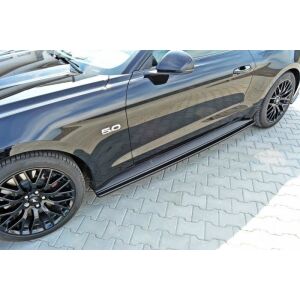 Maxton Design Seitenschweller Ansatz für Ford Mustang GT Mk6 schwarz Hochglanz
