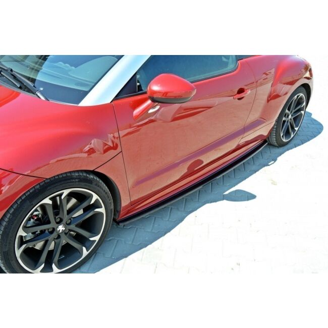 Maxton Design Seitenschweller Ansatz für PEUGEOT RCZ schwarz Hochglanz