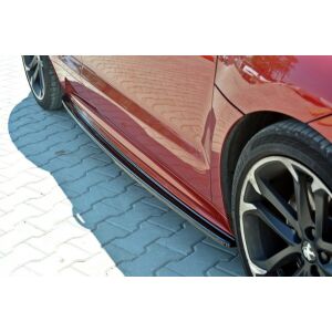 Maxton Design Seitenschweller Ansatz für PEUGEOT RCZ schwarz Hochglanz