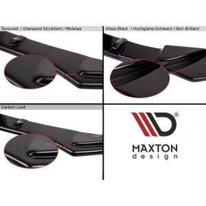 Maxton Design Front Ansatz für AUDI A3 8P Facelift schwarz Hochglanz