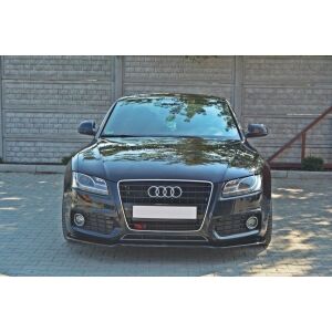 Maxton Design Front Ansatz für Audi S5 / A5 S-Line 8T schwarz Hochglanz