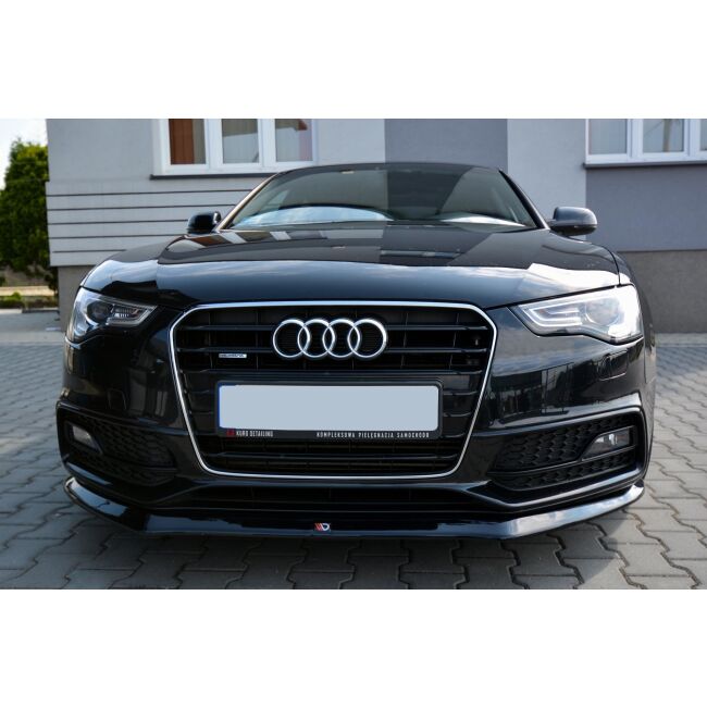 Maxton Design Front Ansatz V.1 / V1 für Audi S5 / A5 S-Line 8T FL schwarz Hochglanz