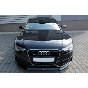 Maxton Design Front Ansatz V.1 / V1 für Audi S5 / A5 S-Line 8T FL schwarz Hochglanz