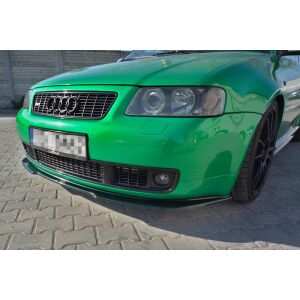Maxton Design Front Ansatz für AUDI S3 8L schwarz Hochglanz