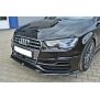 Maxton Design Front Ansatz für Audi S3 / A3 S-Line 8v Hatchback / Sportback schwarz Hochglanz