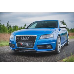 Maxton Design Front Ansatz für Audi S4 / A4 S-Line B8  schwarz Hochglanz