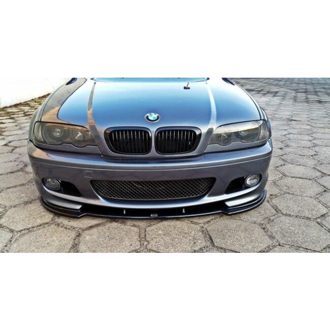 Maxton Design Front Ansatz V.1 / V1 für BMW 3er E46 M Paket COUPE schwarz Hochglanz