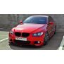 Maxton Design Front Ansatz für BMW 3er E92 M Paket vor Facelift schwarz Hochglanz