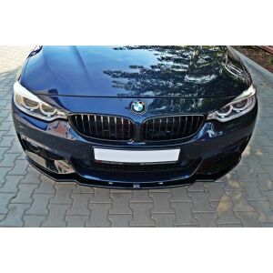 Maxton Design Front Ansatz für V.1 / V1 BMW 4er F32 M Paket schwarz Hochglanz