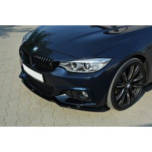 Maxton Design Front Ansatz für V.1 / V1 BMW 4er F32 M Paket schwarz Hochglanz